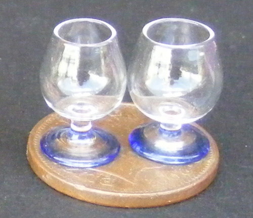 Dolls House Miniature Glass Drinking Glasses Pub Bar